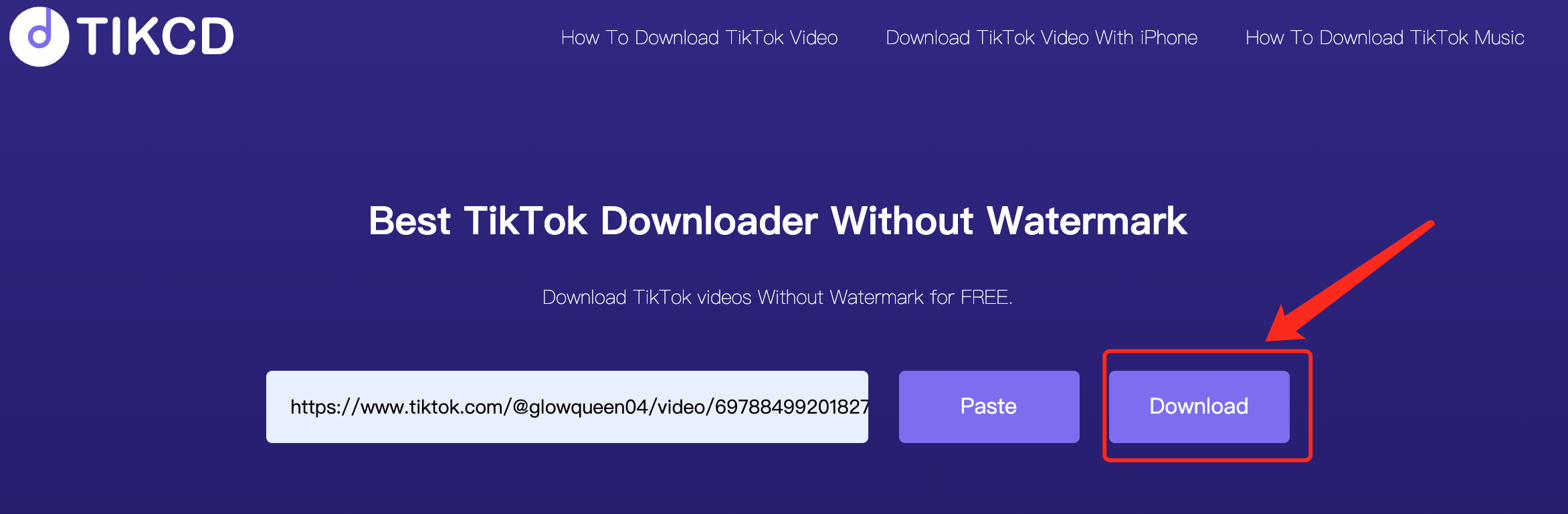 Download tiktok video with watermark